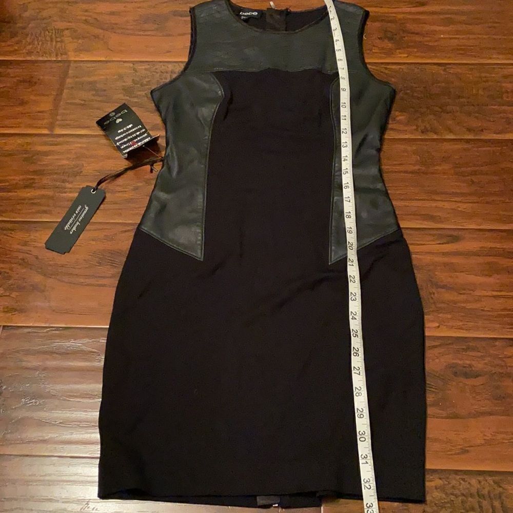 Bebe Black Leather Panel Dress - Picture 9 of 13